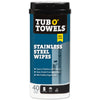 Tub O' Towels Stainless Steel Cleaning Wipes, 40-Count