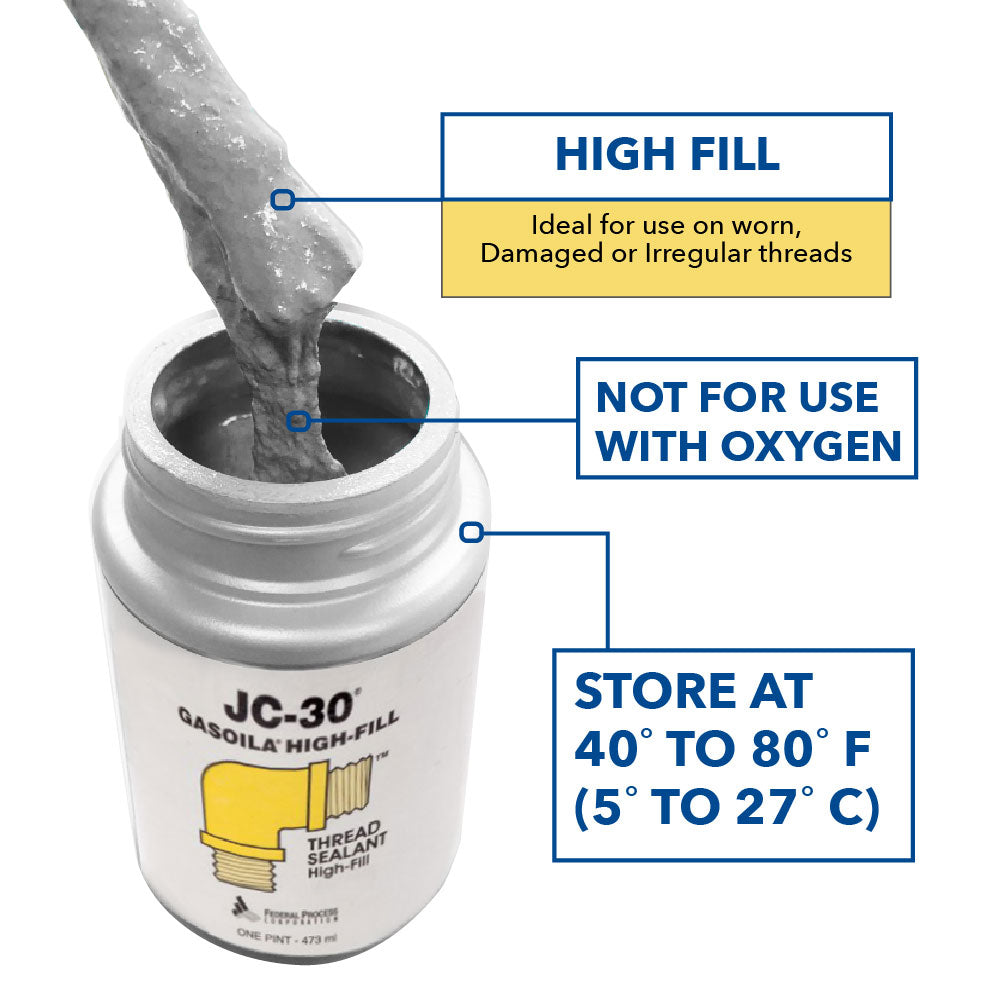 Gasoila® High-Fill (JC-30®) Thread Sealant